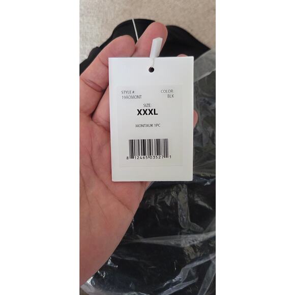 NWT Andie The Montauk One Piece Swimsuit Bathing Suit Black Size XXXL 3XL - Picture 2 of 4